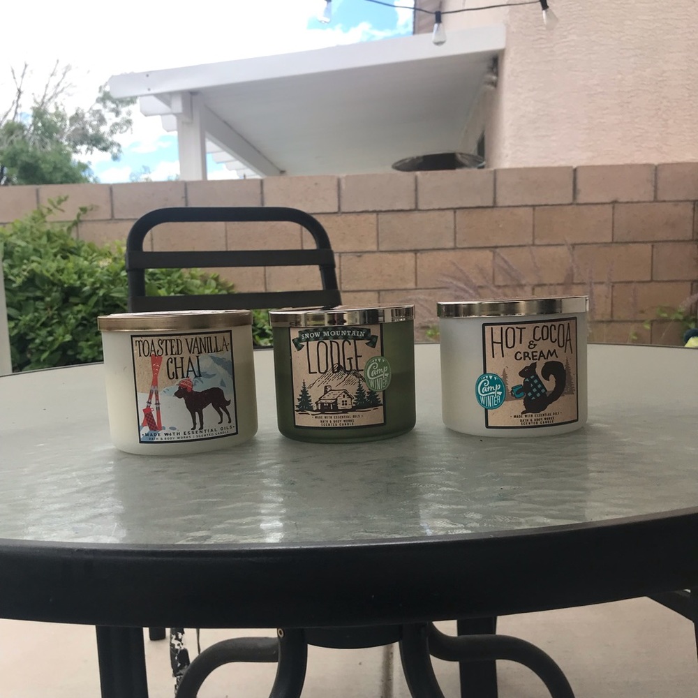 Bath and Body Works Winter Candle Bundle